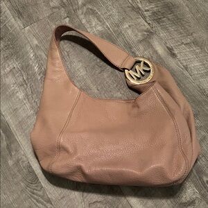 Michael Kors Blush Leather Hobo Bag